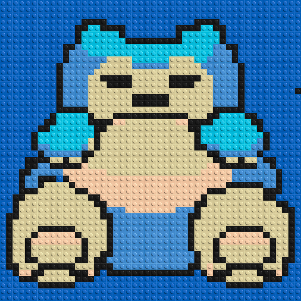 Snorlax Pixel Art - Brick Art Mosaic Kit
