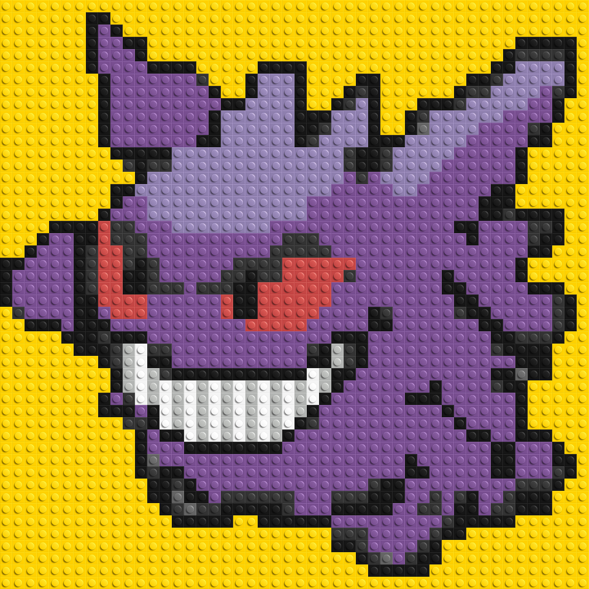 Gengar Pixel Art - Brick Art Mosaic Kit