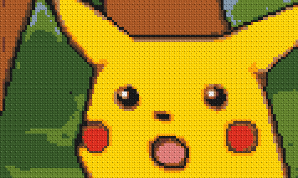 Surprised Pikachu Face Meme - Brick Art Mosaic Kit