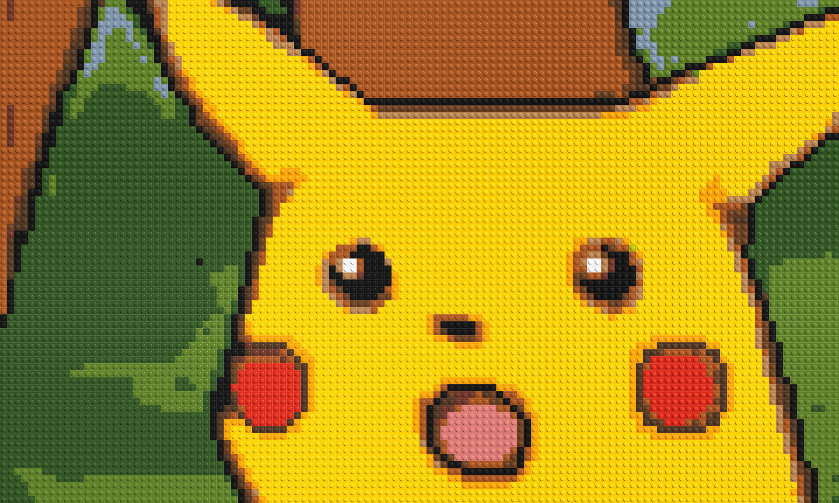 Surprised Pikachu Face Meme - Brick Art Mosaic Kit