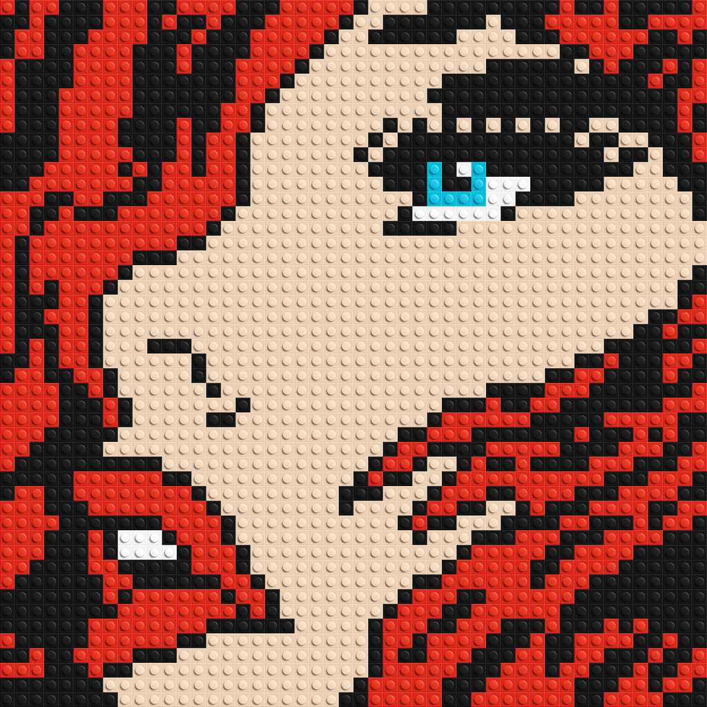 Pop Art Girl #1 - Brick Art Mosaic Kit