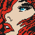 Pop Art Girl #1 - Brick Art Mosaic Kit