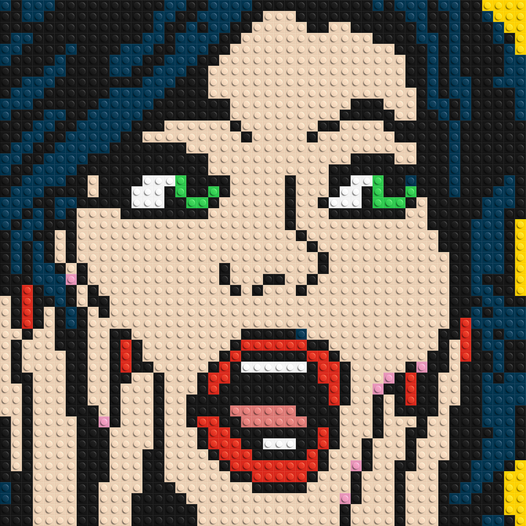 Pop Art Girl #2 - Brick Art Mosaic Kit