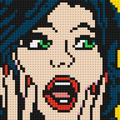Pop Art Girl #2 - Brick Art Mosaic Kit