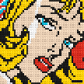 Pop Art Girl #3 - Brick Art Mosaic Kit