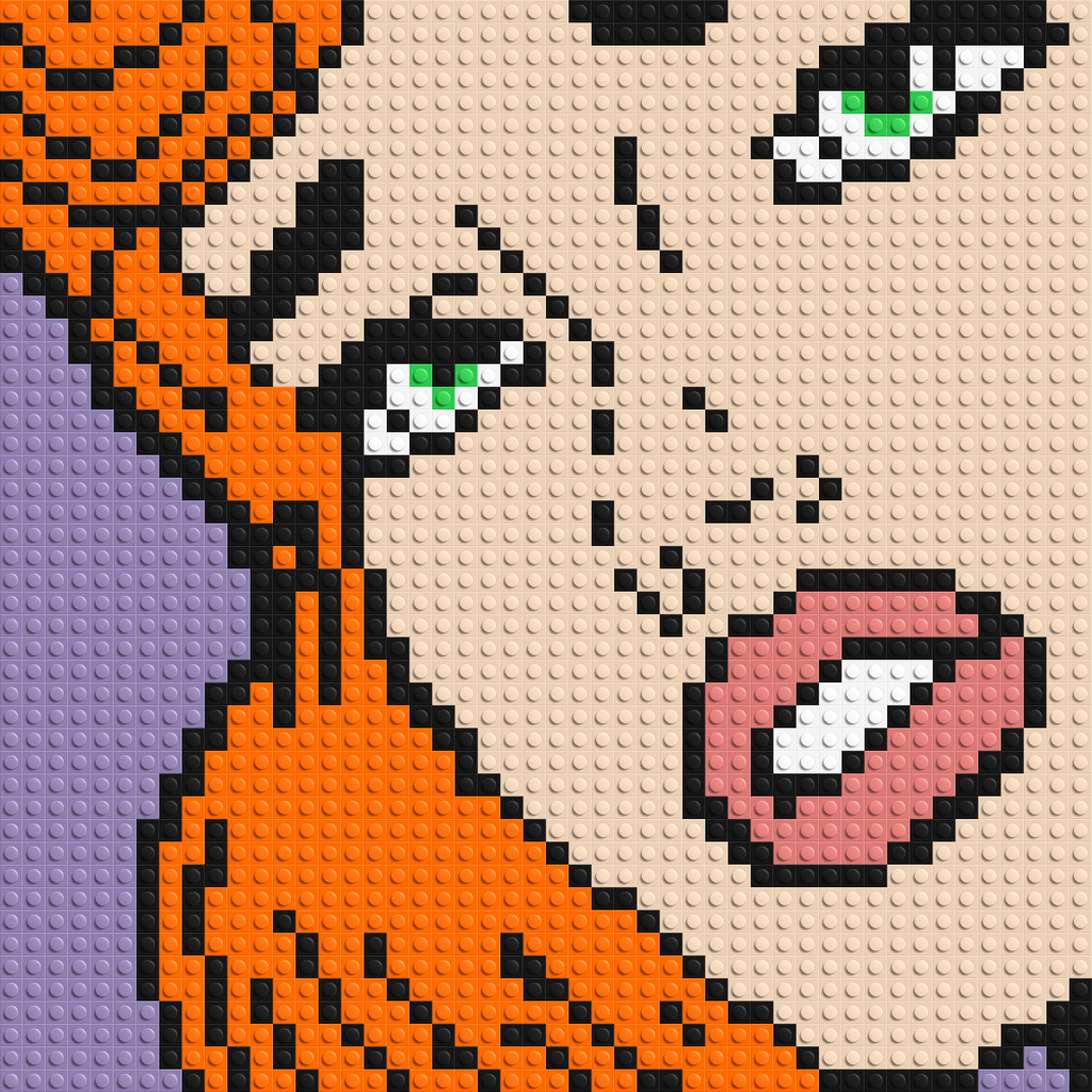 Pop Art Girl #4 - Brick Art Mosaic Kit