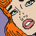 Pop Art Girl #4 - Brick Art Mosaic Kit
