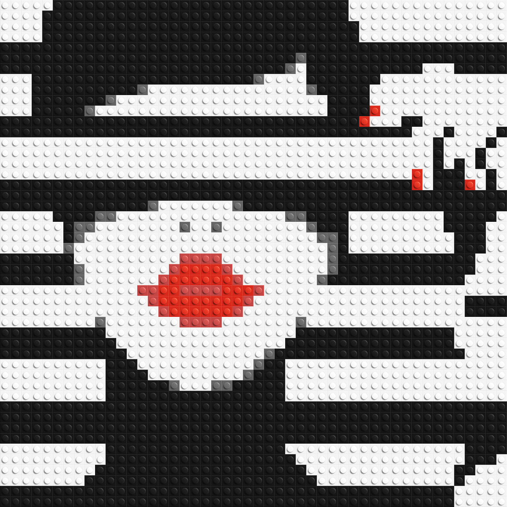 Lady in Black and White  - Brick Art Mosaic Kit