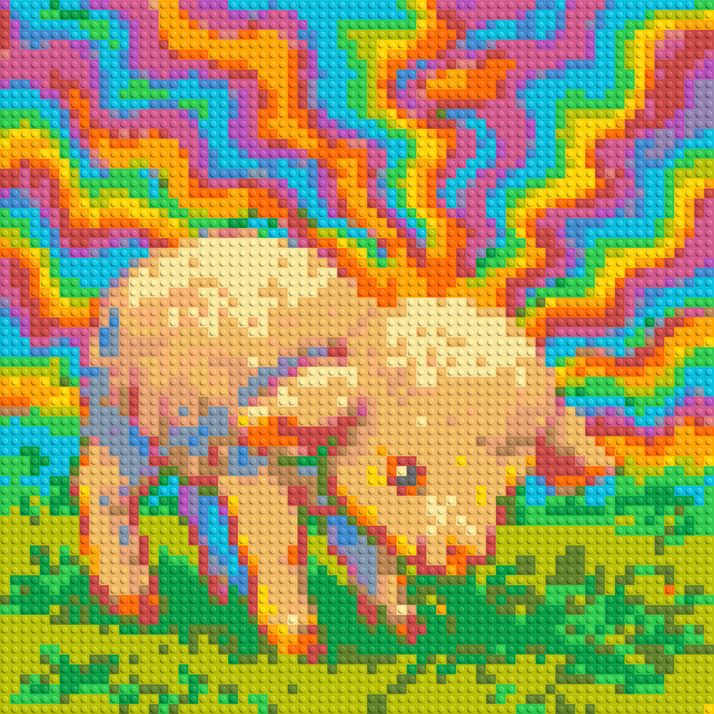 Colorful Lamb - Brick Art Mosaic Kit