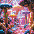 Mushroom Field - Brick Art Mosaic Kit