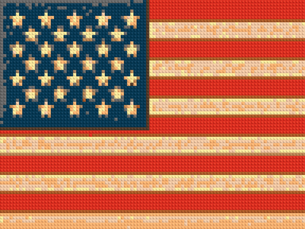 United States Flag - Brick Art Mosaic Kit