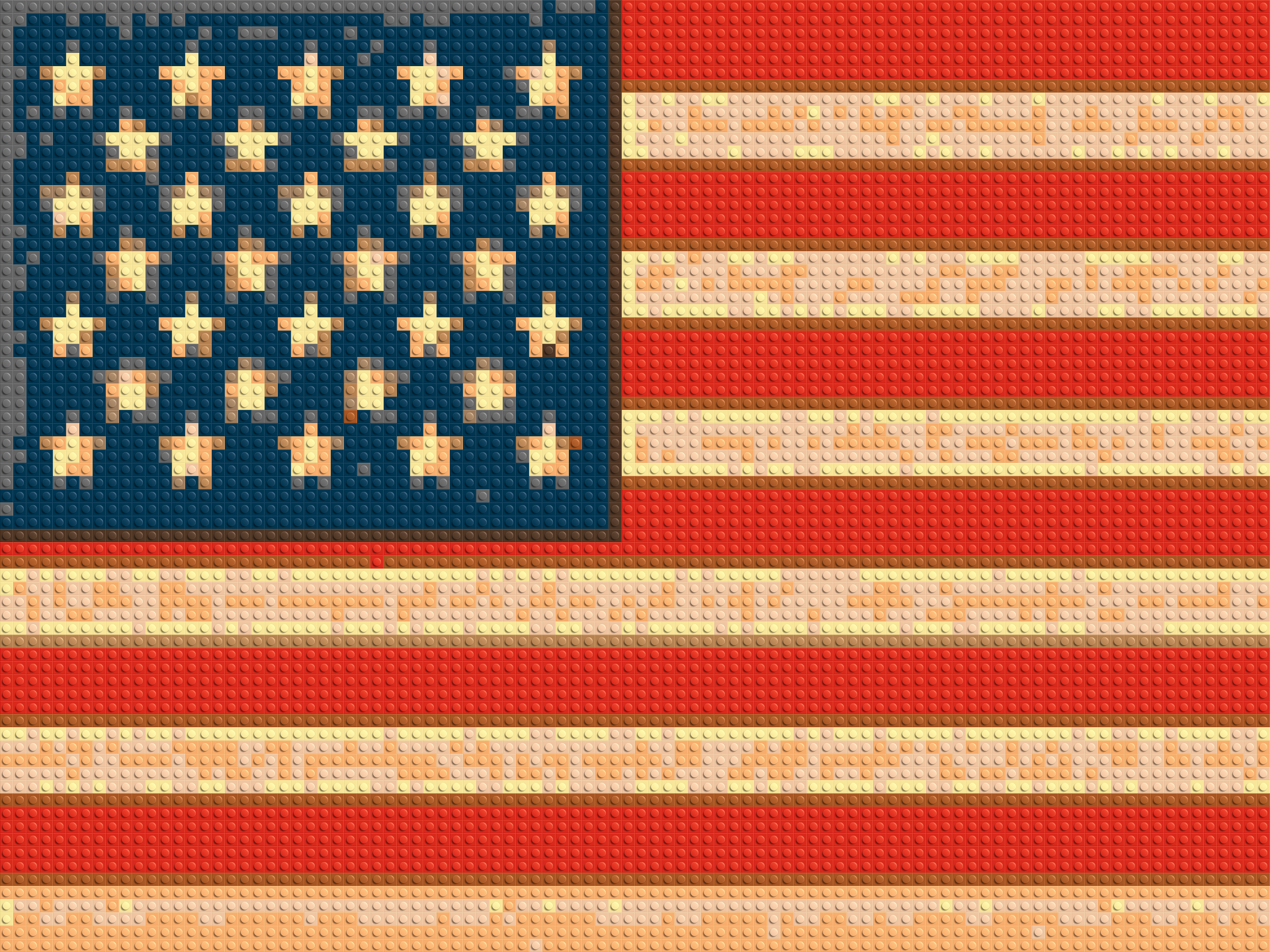 United States Flag - Brick Art Mosaic Kit