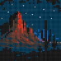 Desert Nightscape - Brick Art Mosaic Kit