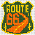 Route 66 Sign - Brick Art Mosaic Kit