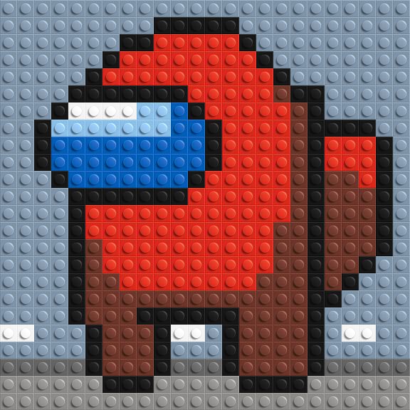 Red Impostor (Among Us) - Brick Art Mosaic Kit