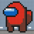 Red Impostor (Among Us) - Brick Art Mosaic Kit