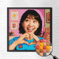 Personalized Brick Mosaic Gift for Her | LEGO-Compatible Bricks