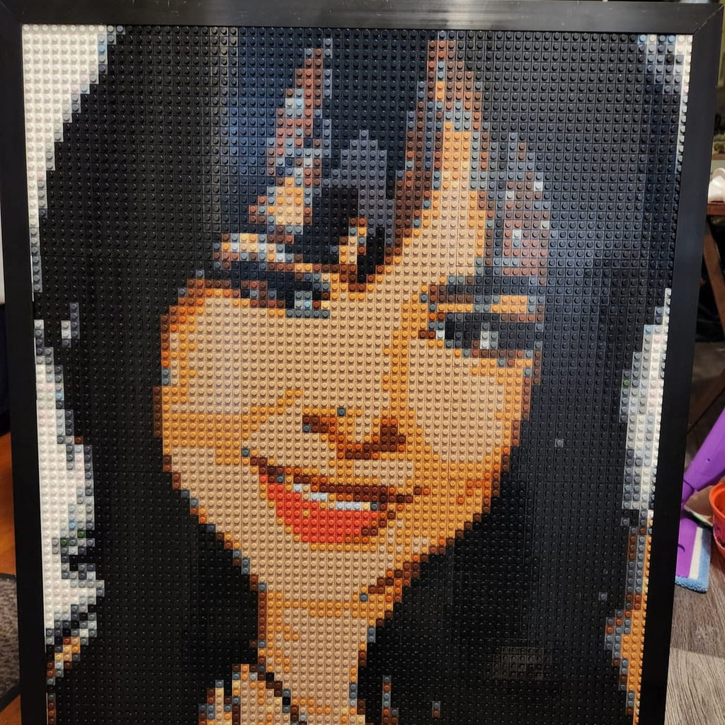 Personalized Brick Mosaic Gift for Her | LEGO-Compatible Bricks
