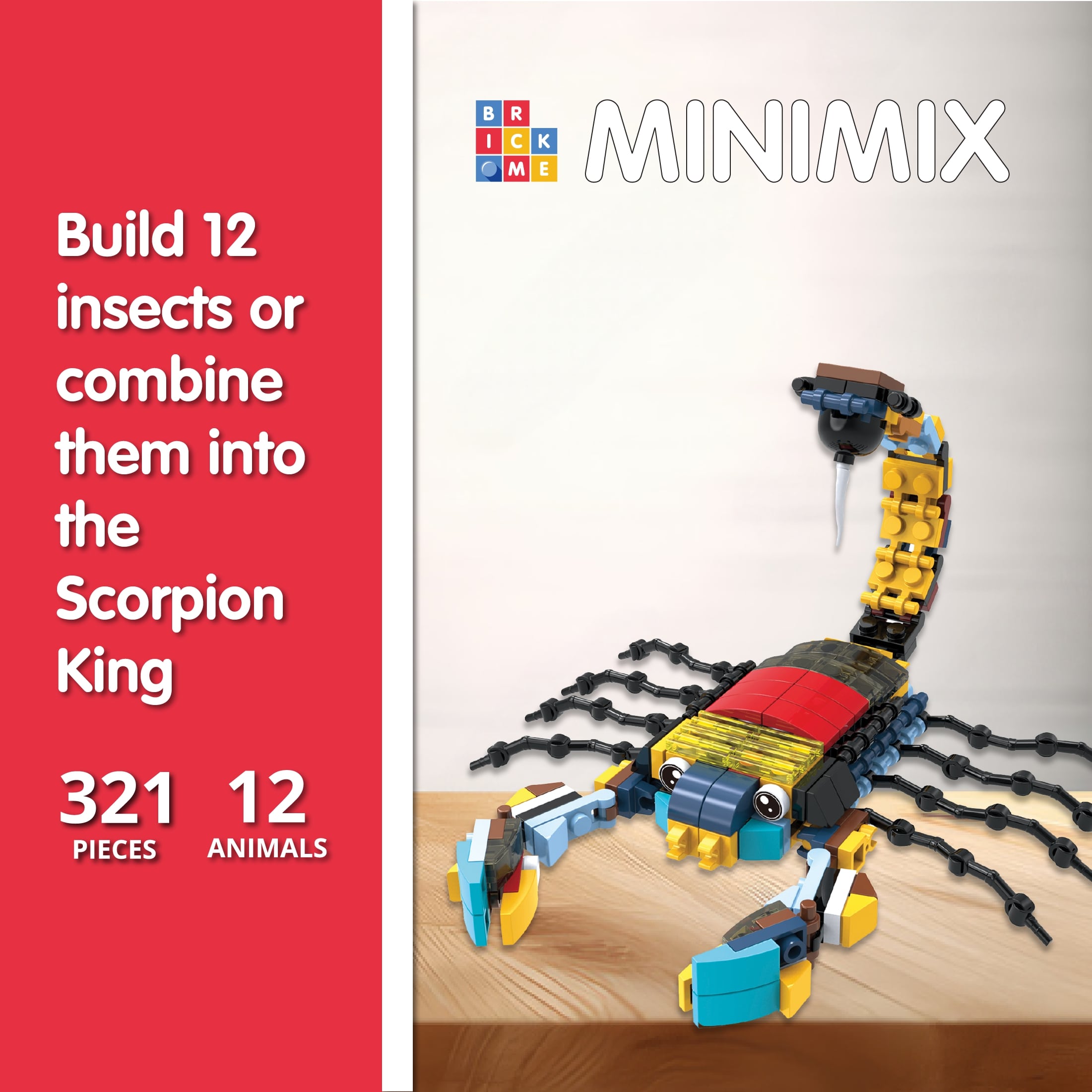 MiniMix: Wild Bugs | 12-in-1 + Scorpion King Combo (321 pcs)