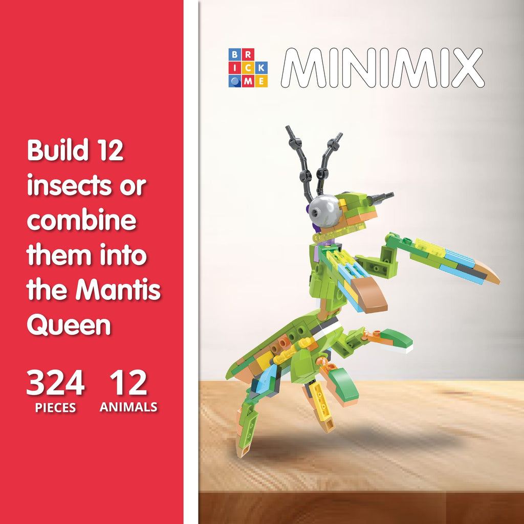 MiniMix: Insects | 12-in-1 + Mantis Queen Combo (324 pcs)