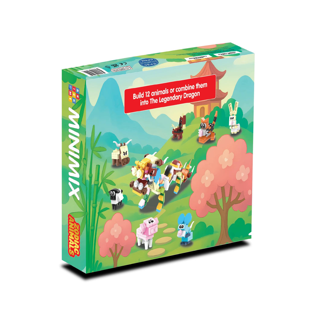 MiniMix: Zodiac Animals | 12-in-1 + Legendary Dragon Combo (268 pcs)
