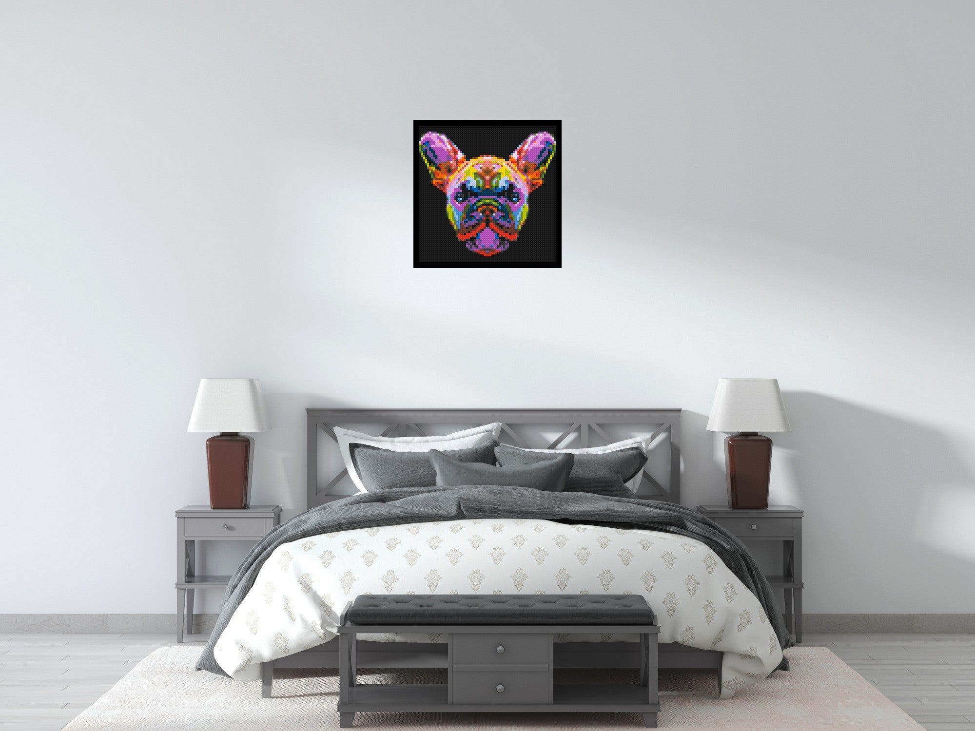French Bulldog Colorful Pop Art - Brick Art Mosaic Kit