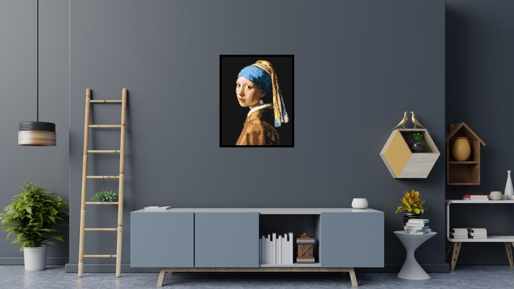 Girl with a Pearl Earring by Johannes Vermeer - Brick Art Mosaic Kit