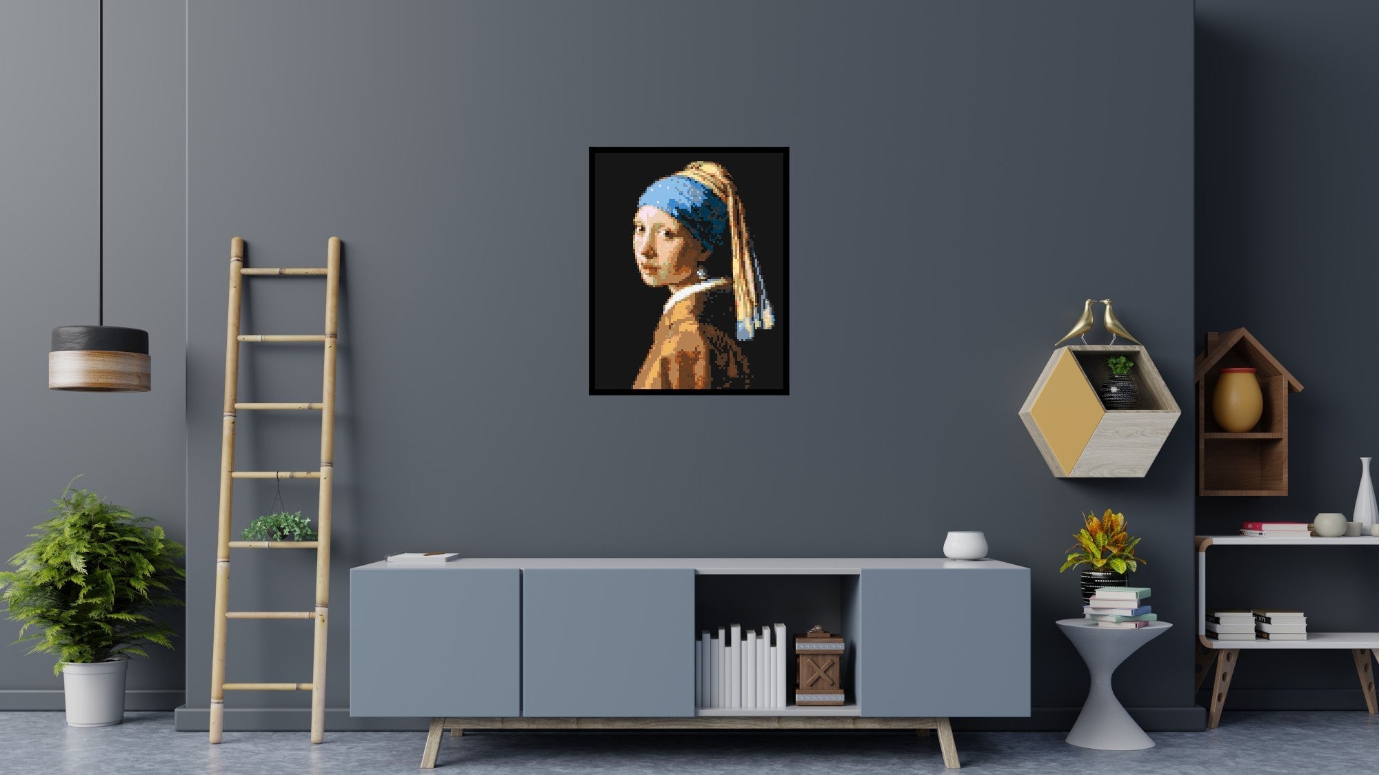Girl with a Pearl Earring by Johannes Vermeer - Brick Art Mosaic Kit