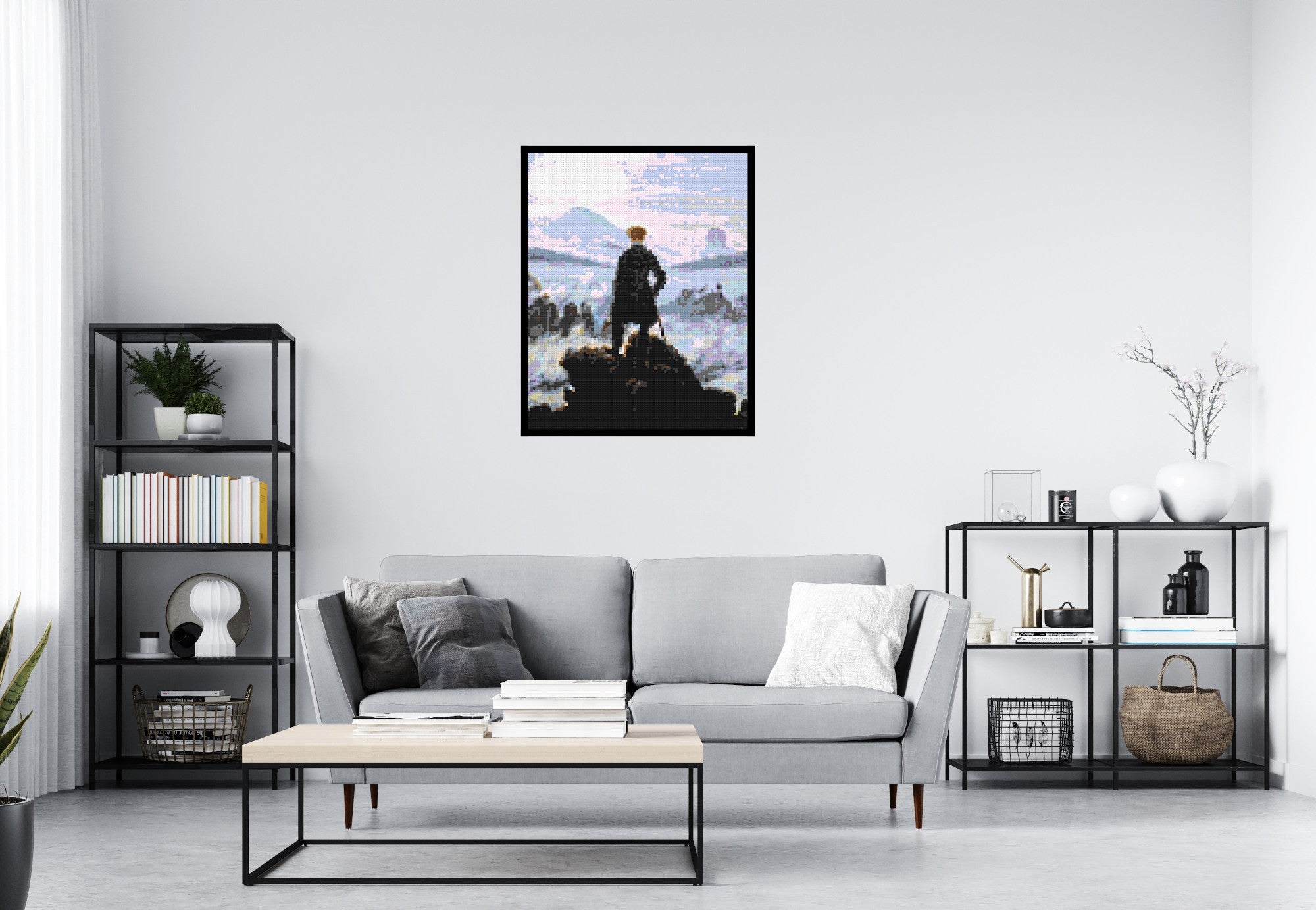 Wanderer Above the Sea of Fog by Caspar D. Friedrich  - Brick Art Mosaic Kit