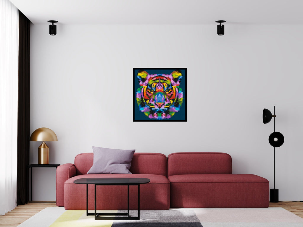 Tiger Colorful Pop Art - Brick Art Mosaic Kit