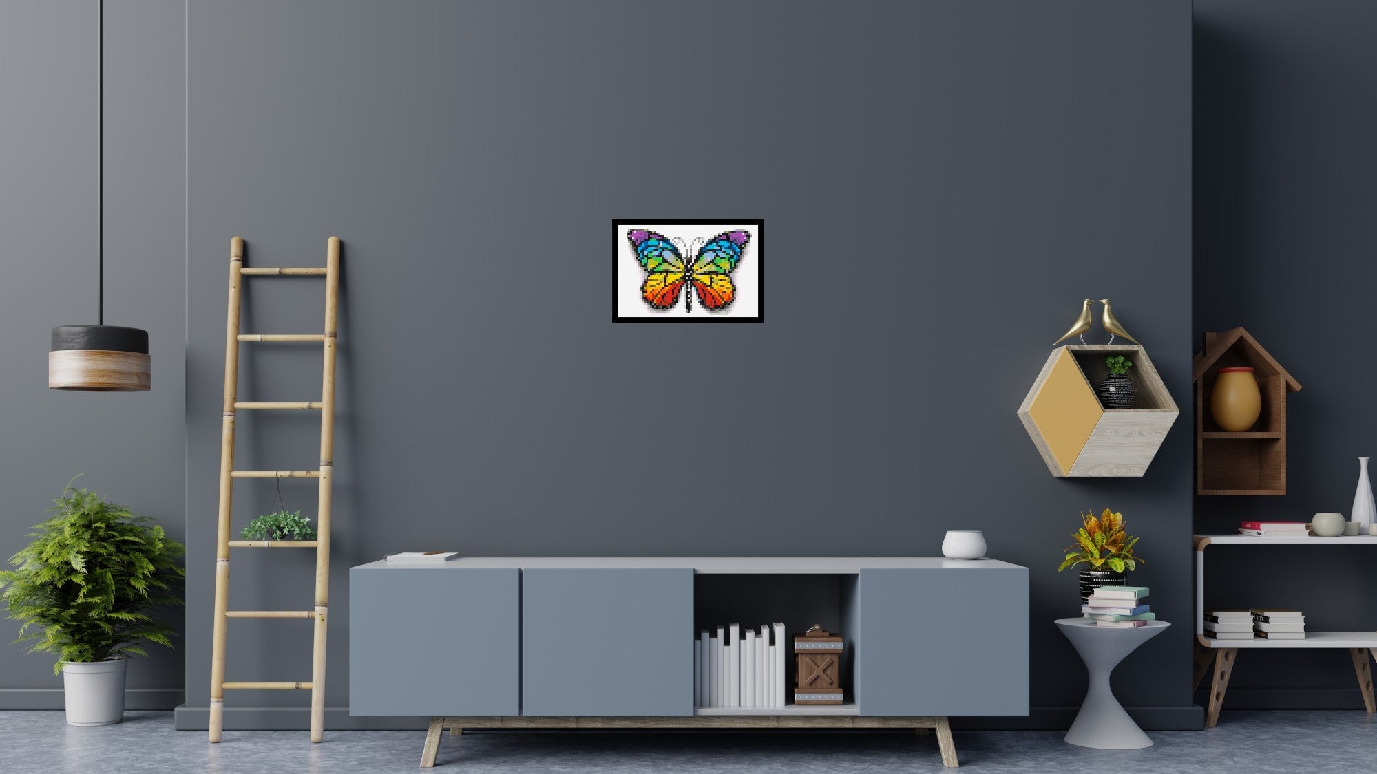 Butterfly Colorful Pop Art  - Brick Art Mosaic Kit
