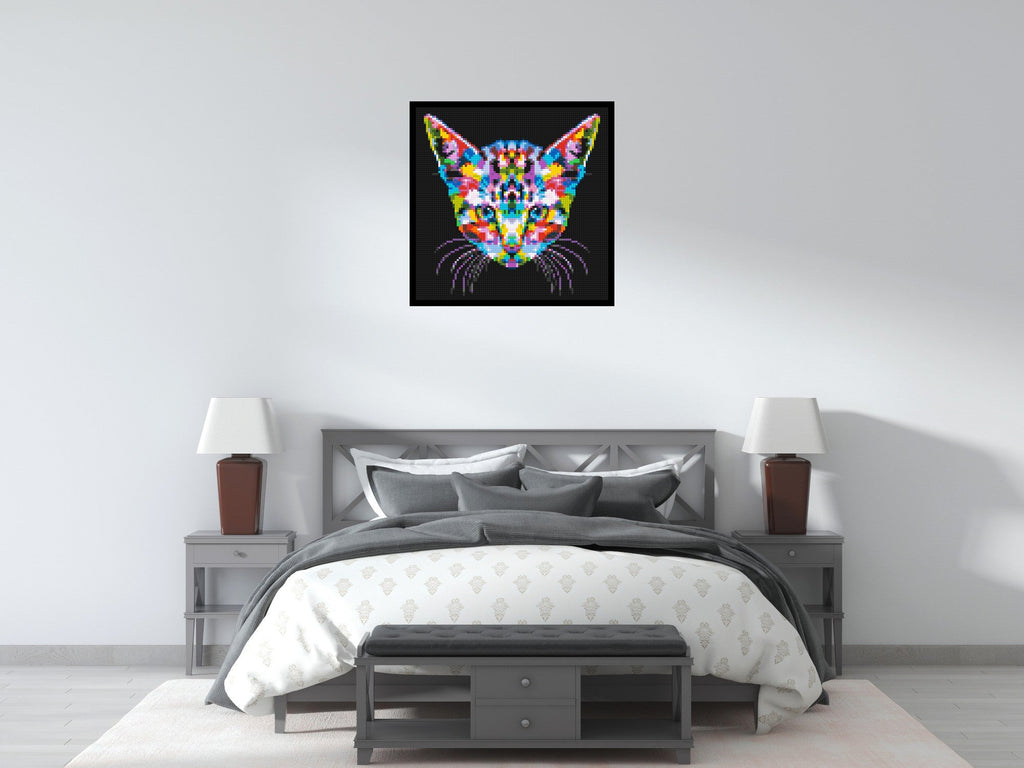Cat #3 Colorful Pop Art - Brick Art Mosaic Kit