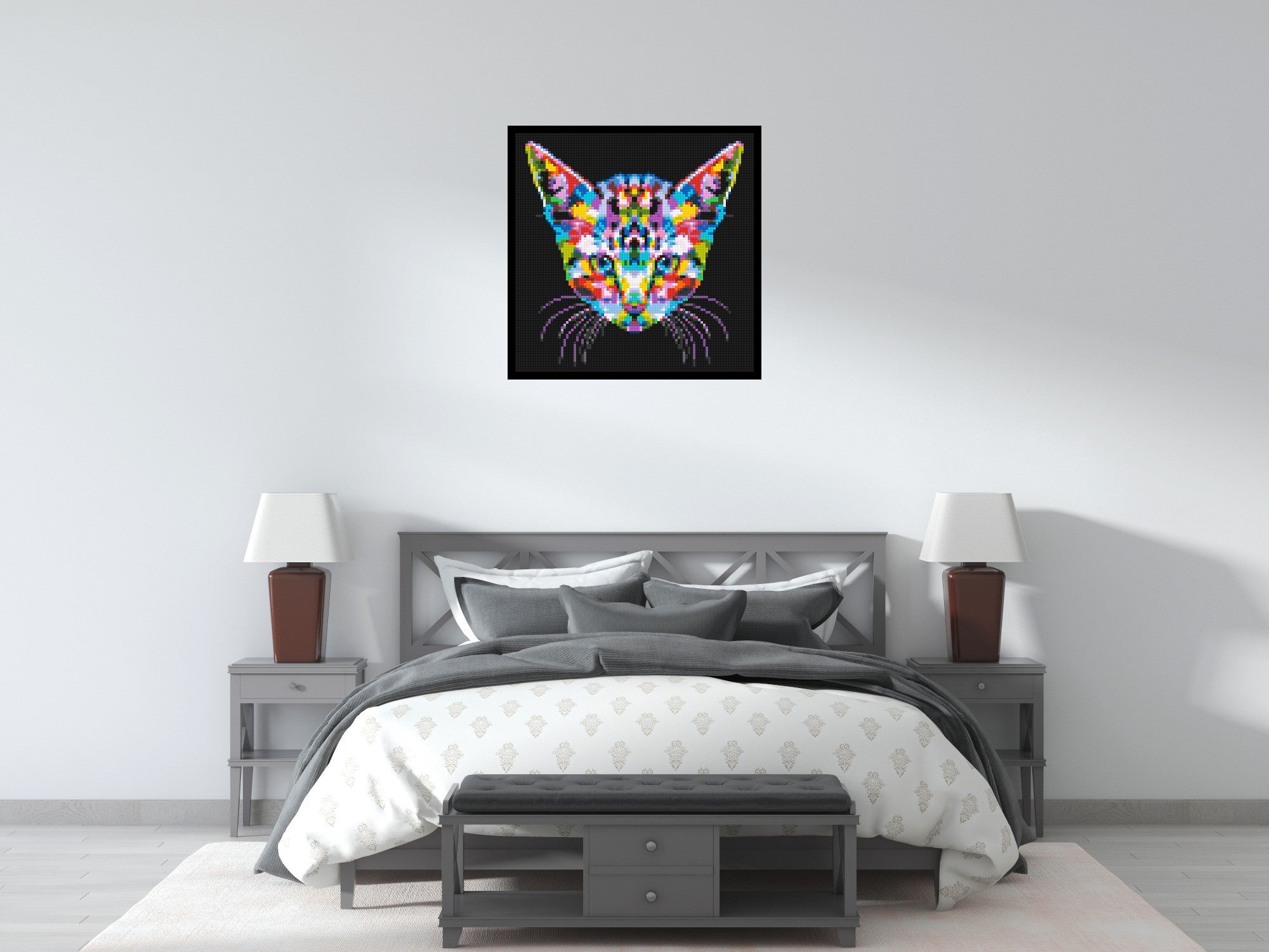 Cat #3 Colorful Pop Art - Brick Art Mosaic Kit
