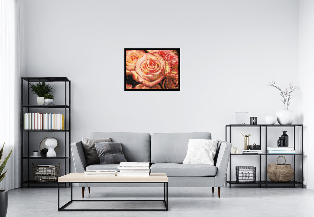 Pink Roses - Brick Art Mosaic Kit