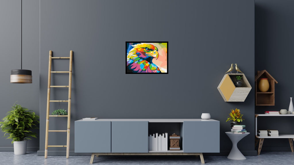 Eagle Colorful Pop Art - Brick Art Mosaic Kit