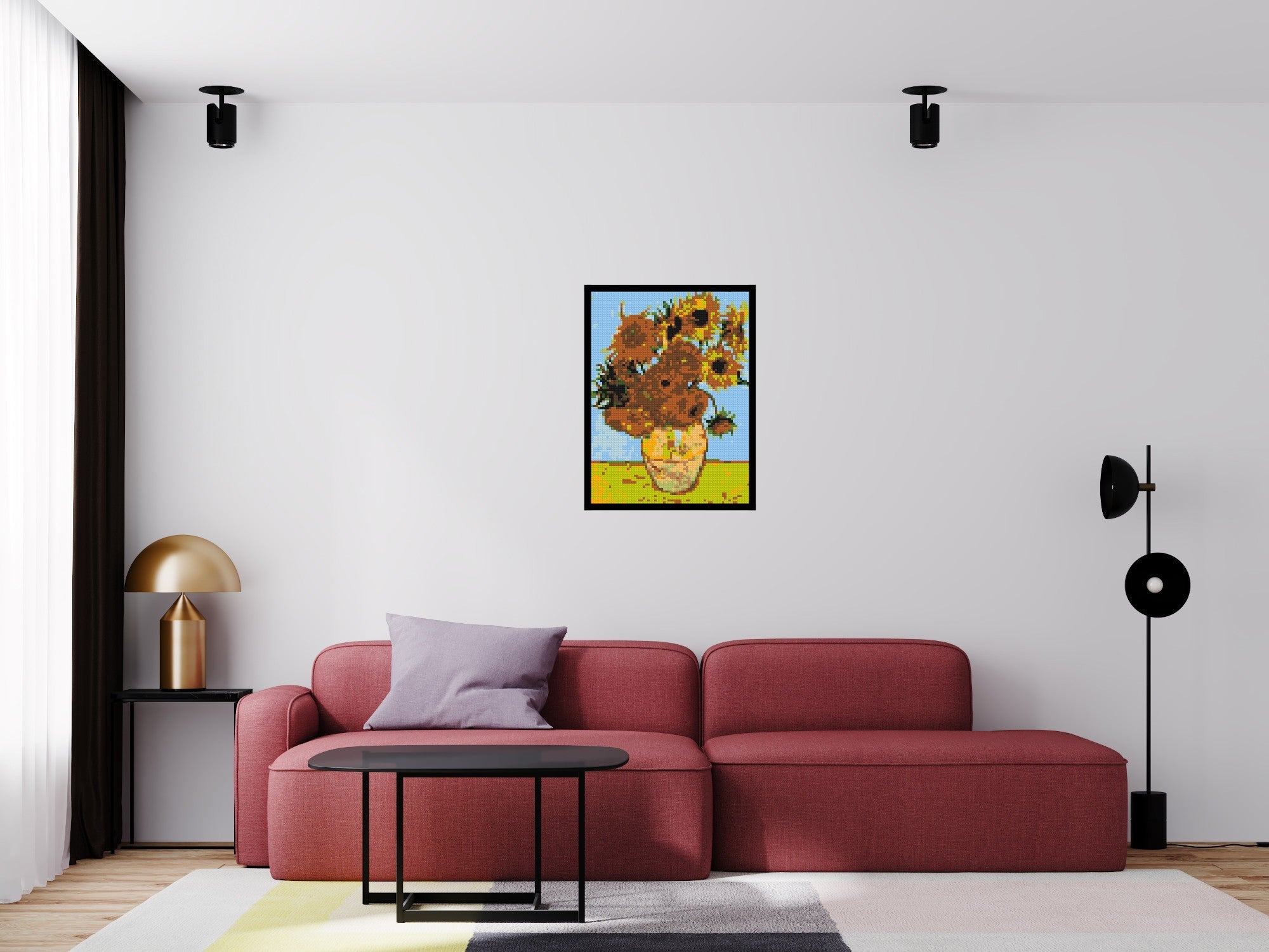 Sunflowers by Vincent Van Gogh - Brick Art Mosaic Kit