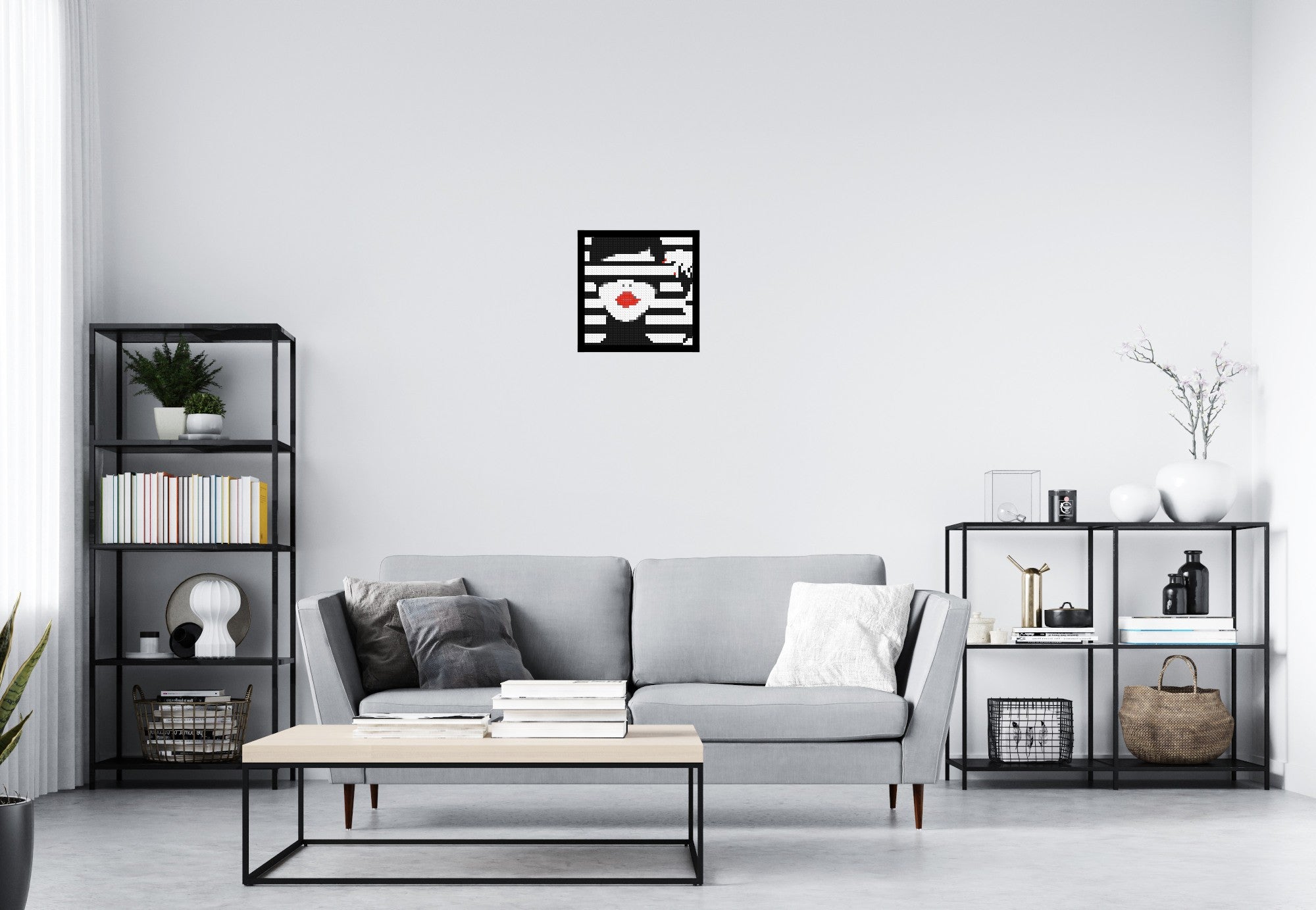 Lady in Black and White  - Brick Art Mosaic Kit
