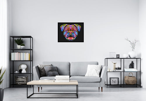 British Bulldog Colorful Pop Art - Brick Art Mosaic Kit