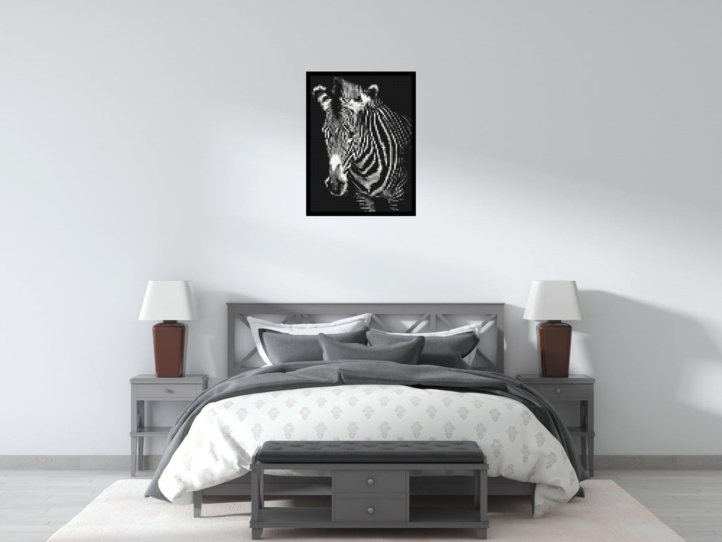 Black & White Zebra - Brick Art Mosaic Kit