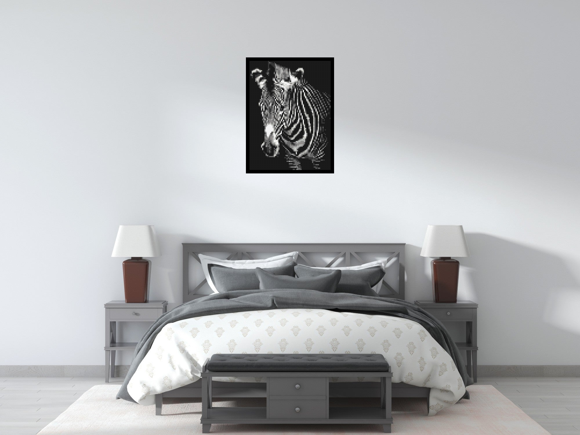 Black & White Zebra - Brick Art Mosaic Kit