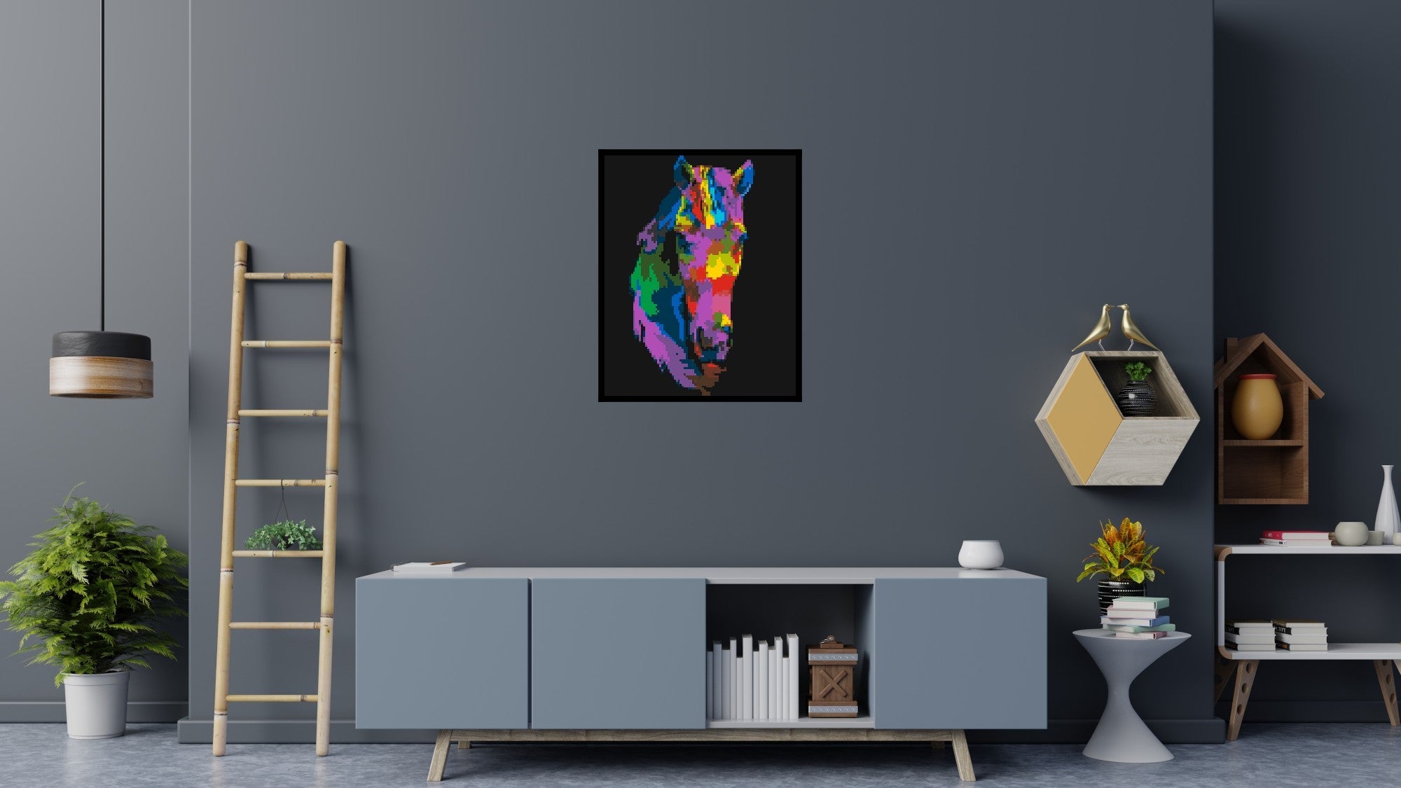 Horse Colorful Pop Art - Brick Art Mosaic Kit