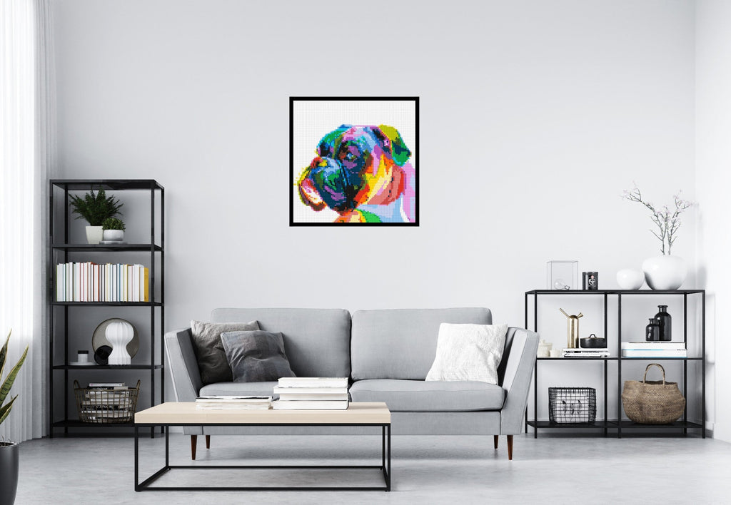 Boxer Colorful Pop Art - Brick Art Mosaic Kit