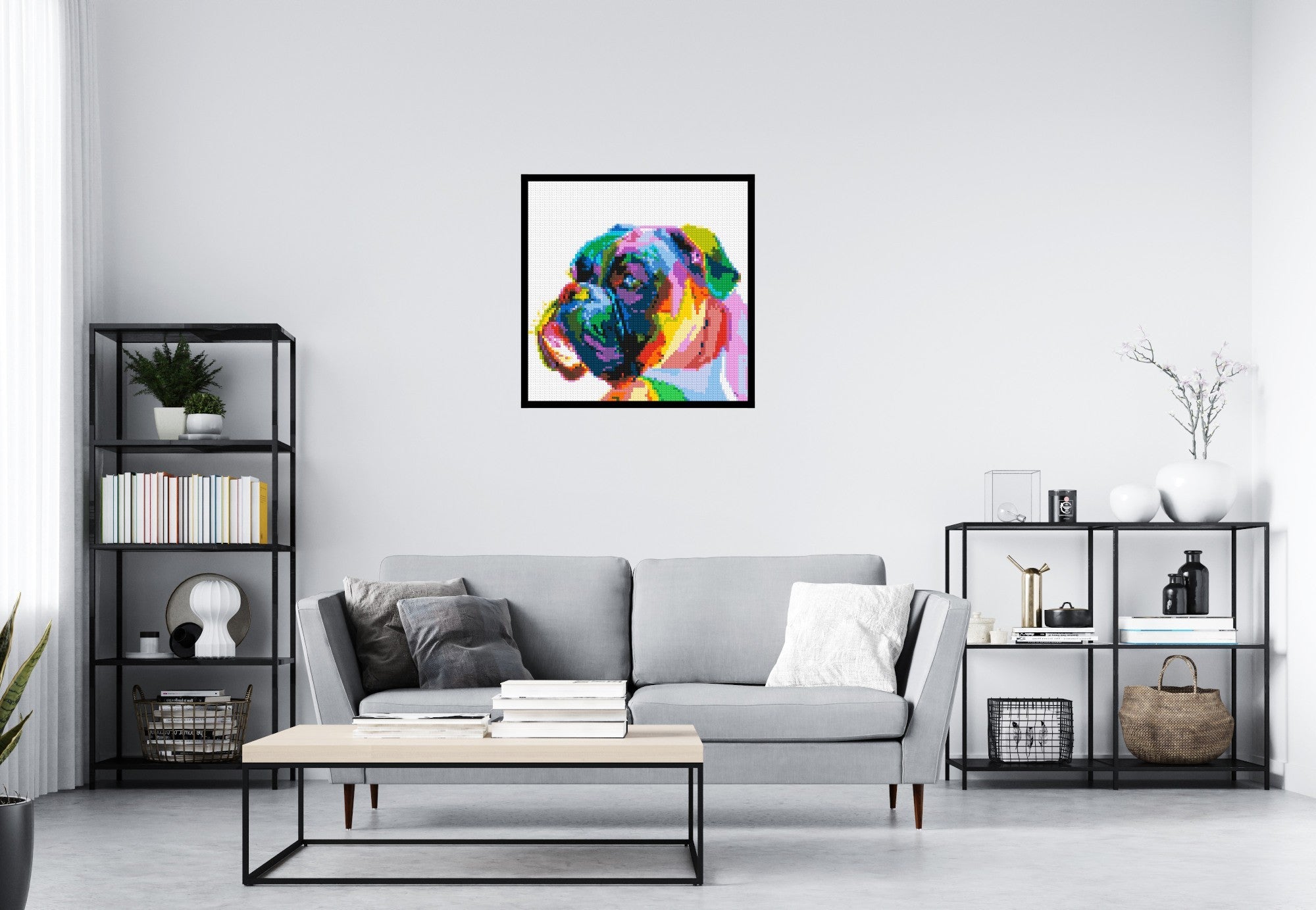 Boxer Colorful Pop Art - Brick Art Mosaic Kit