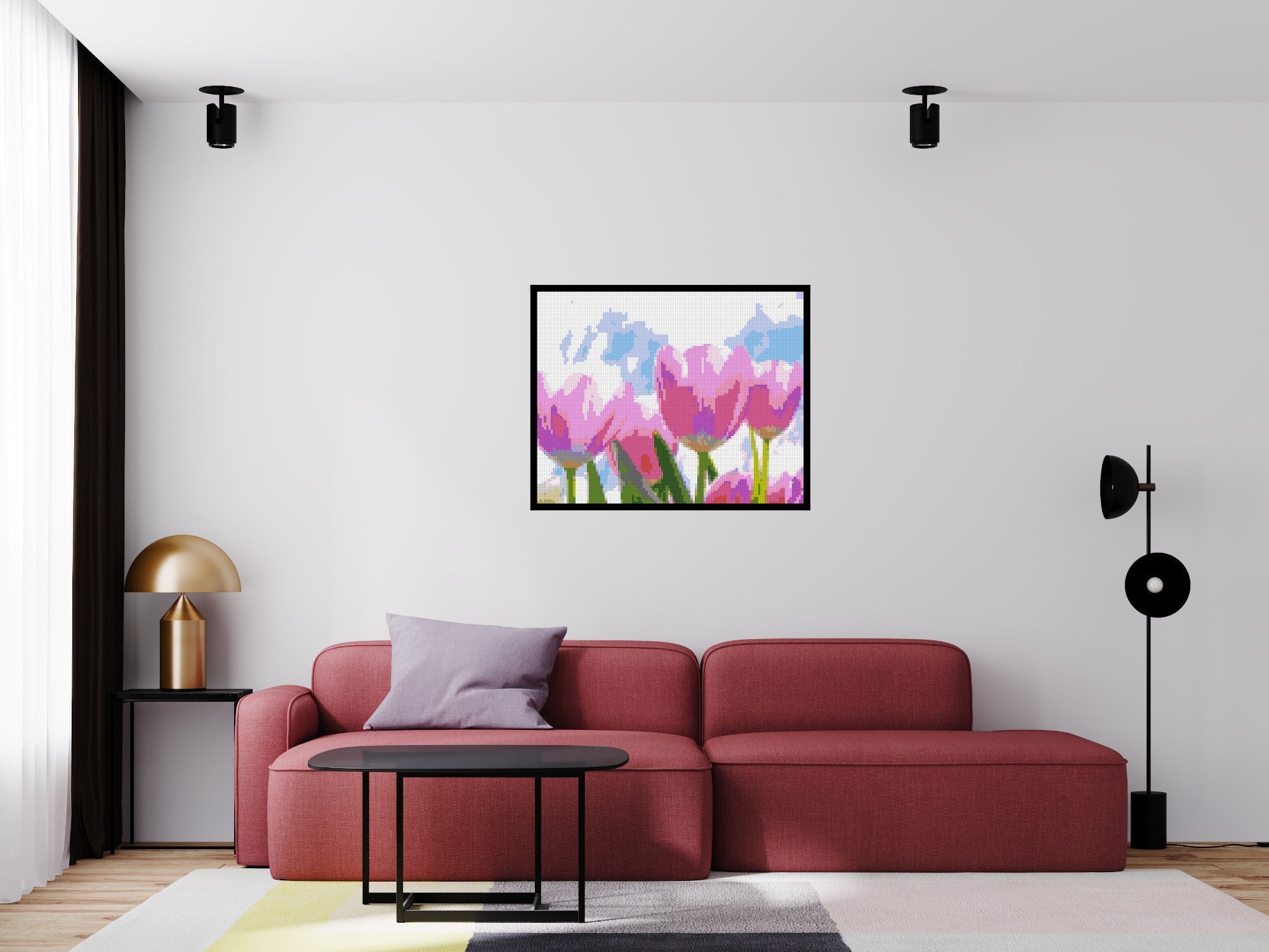 Pink Tulips - Brick Art Mosaic Kit