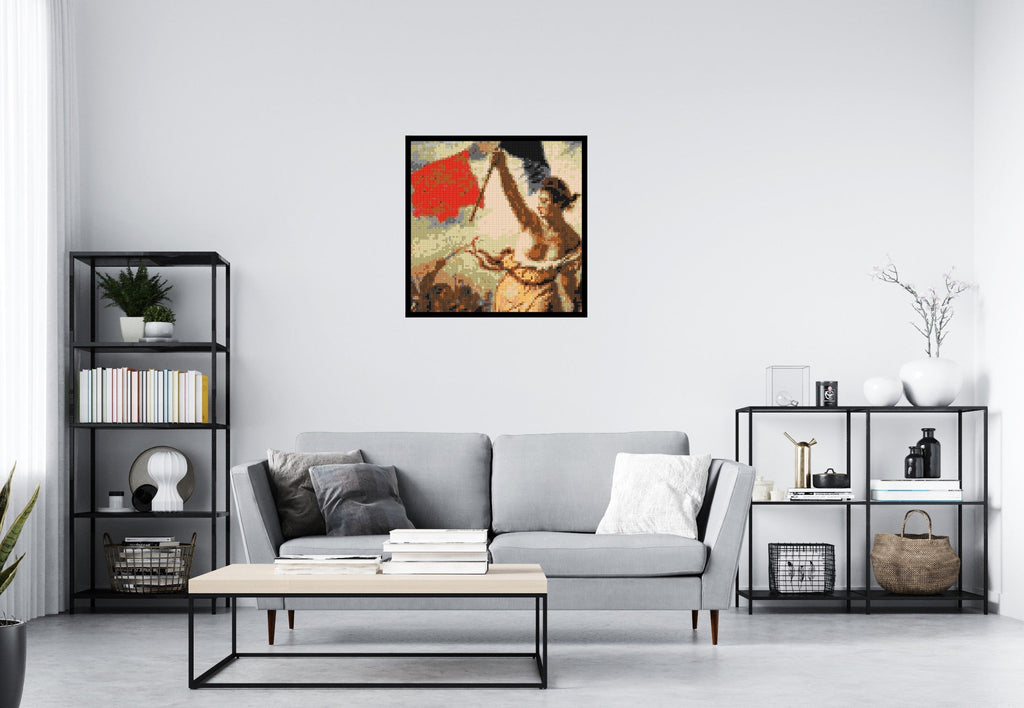 Detail of Liberty Leading The People by Eug¨¨ne Delacroix  - Brick Art Mosaic Kit