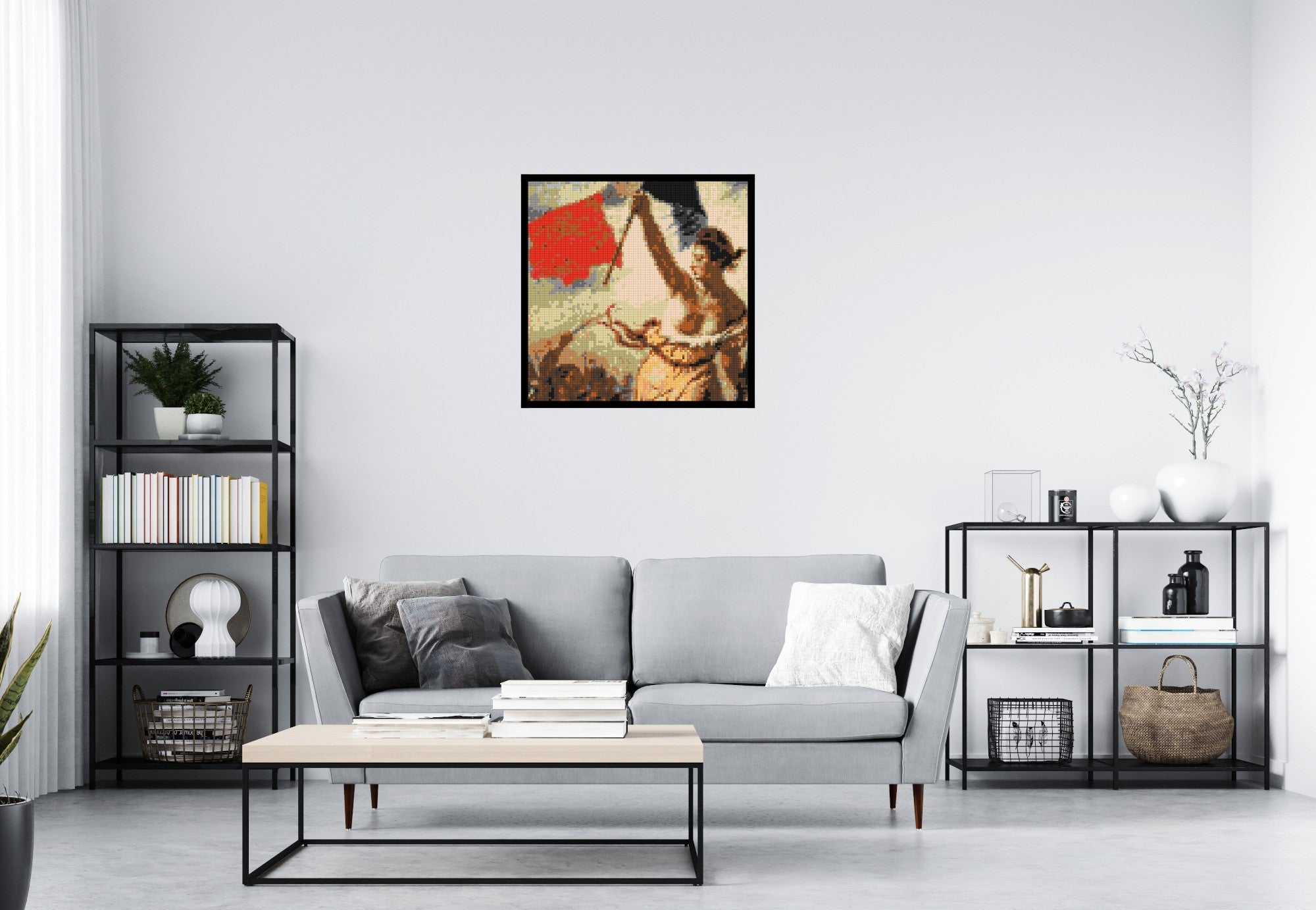 Detail of Liberty Leading The People by Eug¨¨ne Delacroix  - Brick Art Mosaic Kit