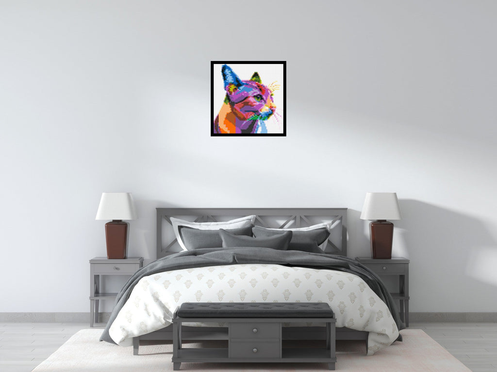 Cat #1 Colorful Pop Art - Brick Art Mosaic Kit