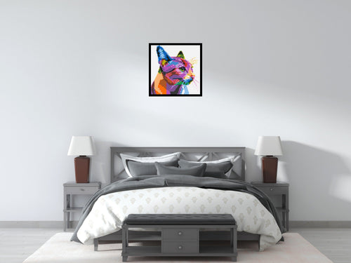 Cat #1 Colorful Pop Art - Brick Art Mosaic Kit